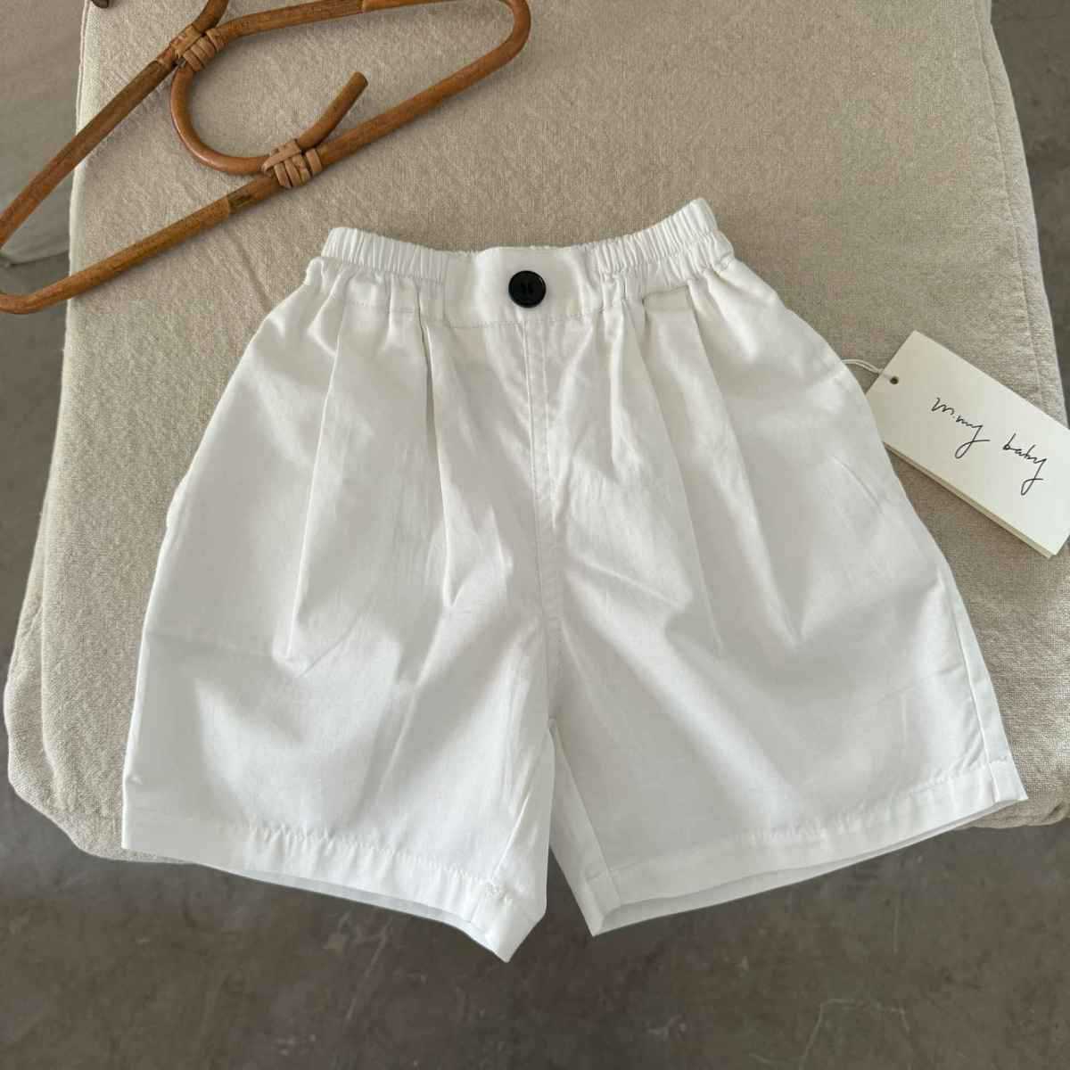Women's & Men's Shorts Summer Solid Color Middle Striped Fashion Breathable Knee Children's Pants