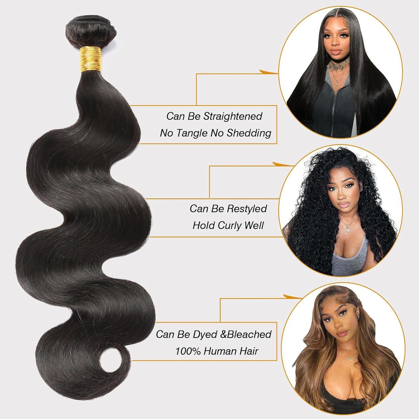 Trendy Beautiful Unique Durable Human Extension Real Hair Wig