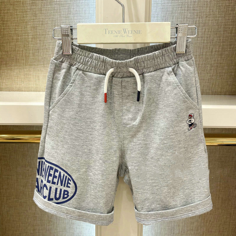 Korean Style Little Bear Summer Pure Knitted Casual Sports Shorts Children's Pants