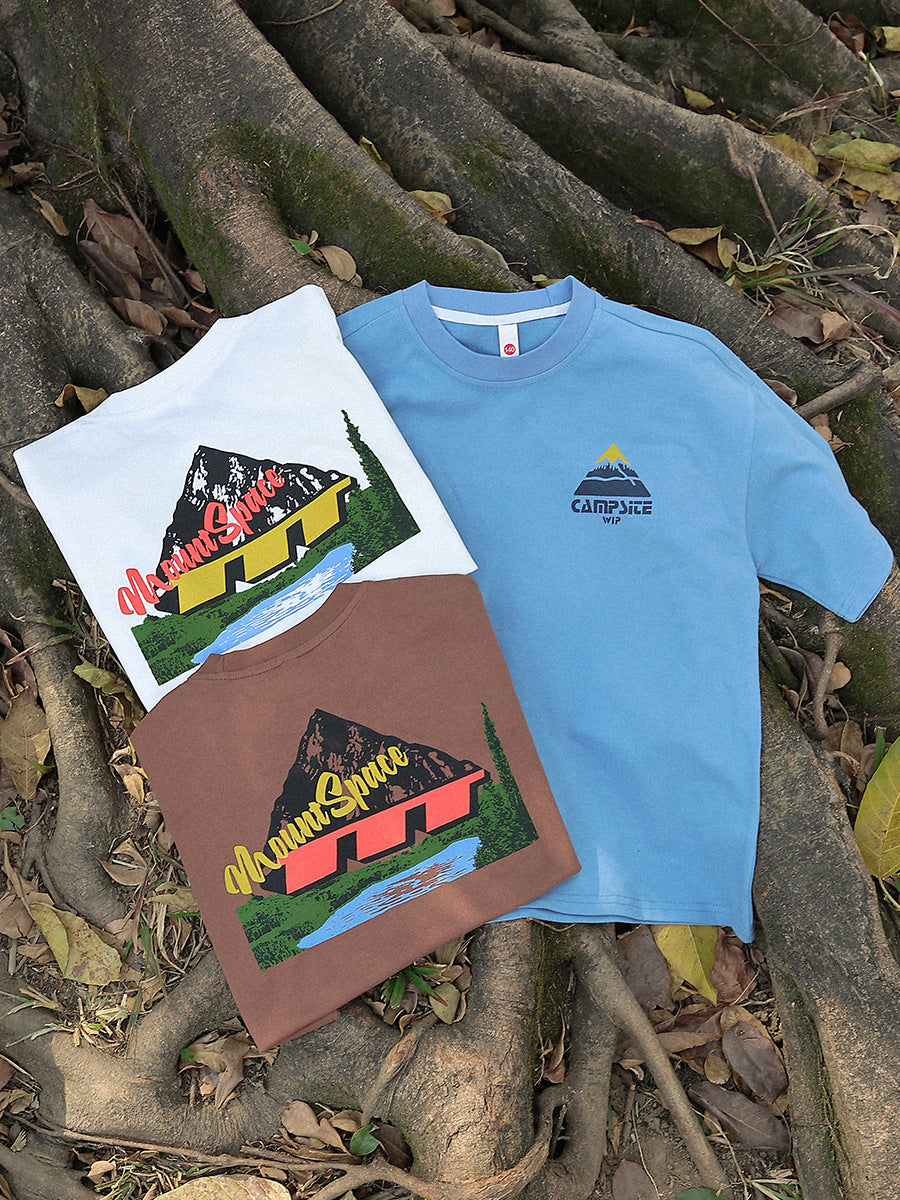 Children's Short-sleeved Mountain Clothing Summer Outdoor Sports Breathing Cotton Teens Short Children's T-shirt