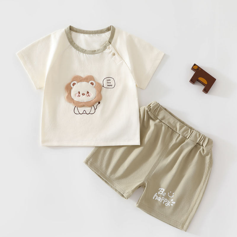 Anyang Clothes Summer Short Sleeve Shorts Pajamas Children's Suit