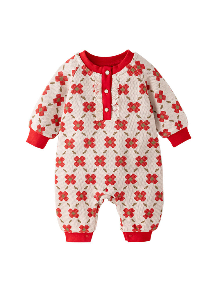Spring Sweater Jumpsuit Knitted Going Out Clothes Born Fashionable Jumpsuit, Climbing Suit