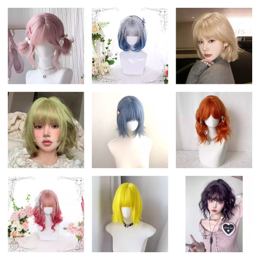 Women's Cute Daily Natural Fluffy Artificial Full Wig Short Curly Hair