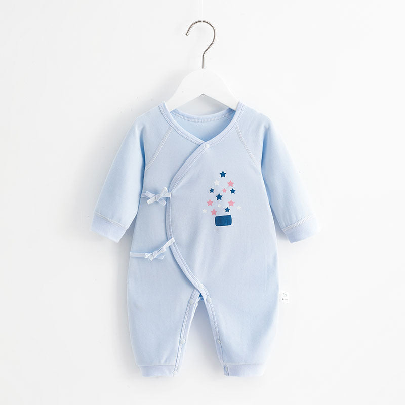 Rompers Born Boneless Cotton Closed Bellyband Crawling Jumpsuit, Climbing Suit