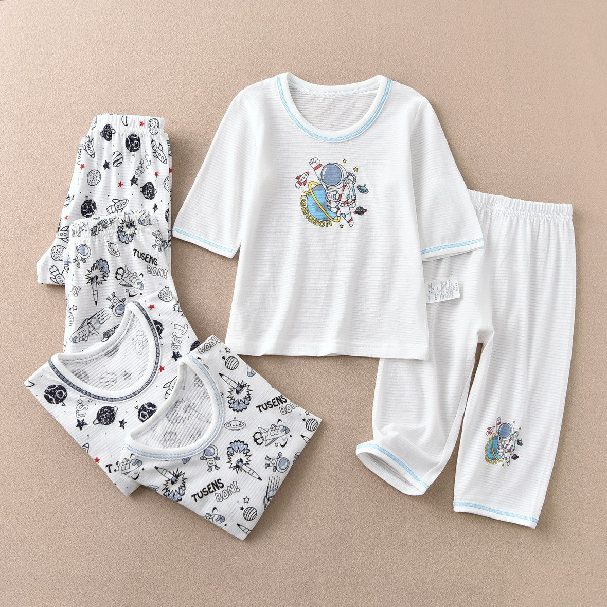Children's Cropped Pants Short Home Wear Summer Thin Children's Suit