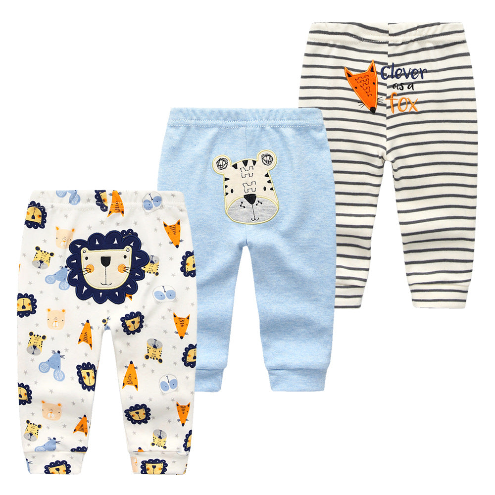 Women's & Men's Loose Cartoon Trousers Cotton Air Conditioning Children's Pants