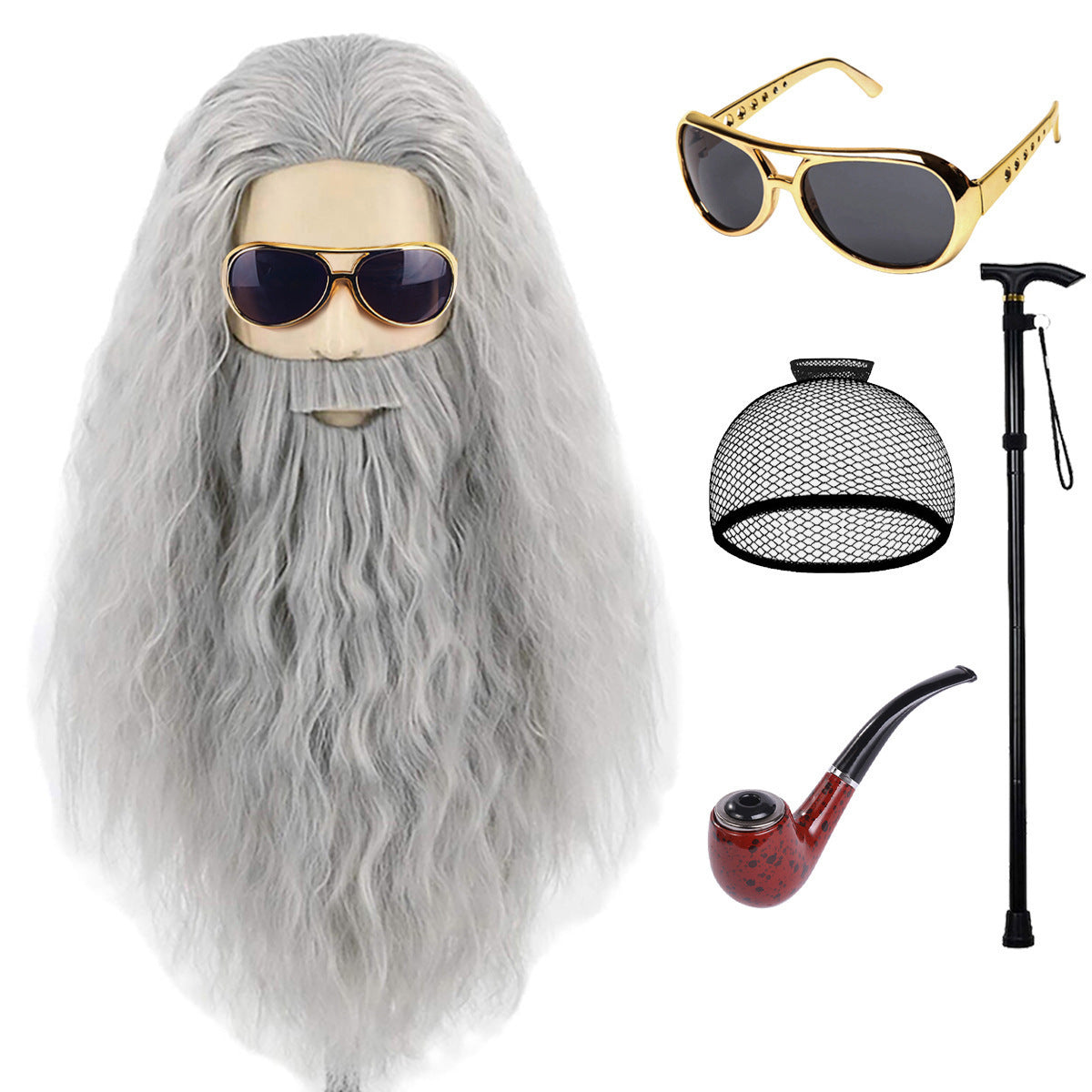 Men's Love Thunder Thor Optional Long Curly Hair Halloween Men's Wig