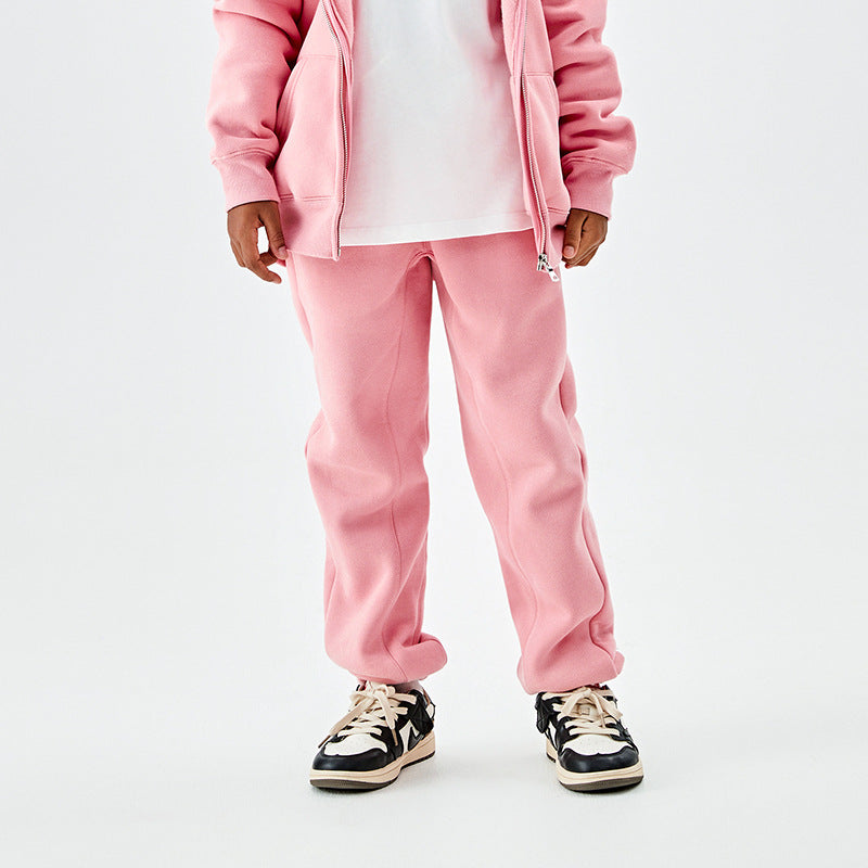 Children's Clothing Gray Series Veet Boys Fashion Thick Children's Pants
