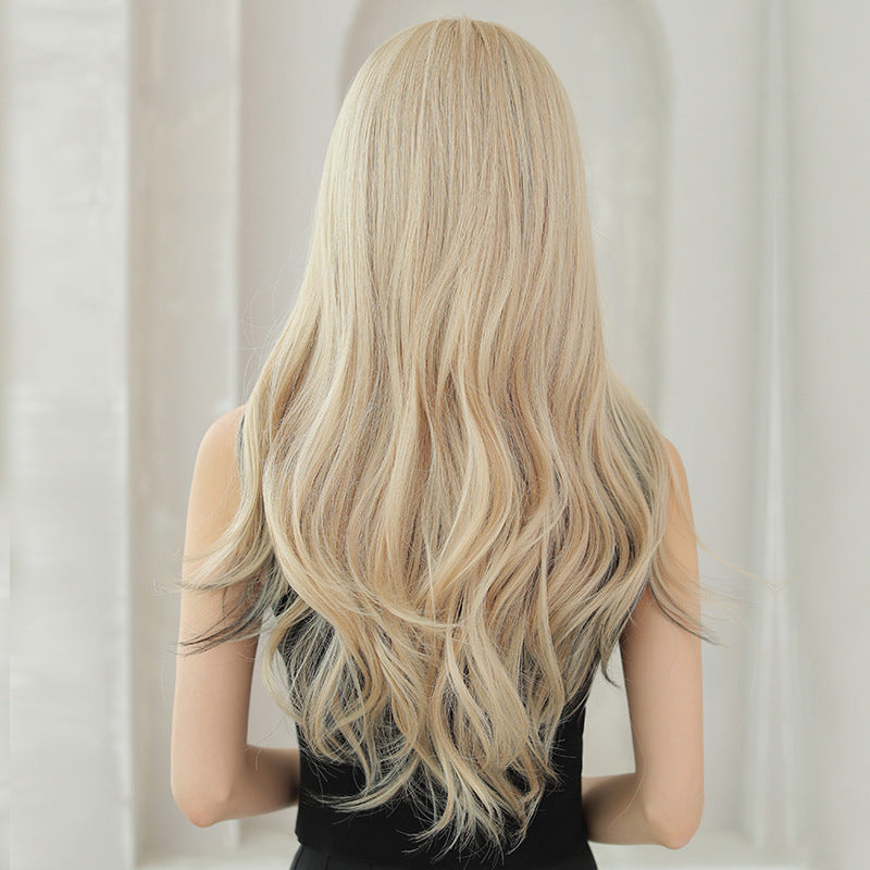 Hair Straight Bangs Highlight Fashion Big Wig Long Curls