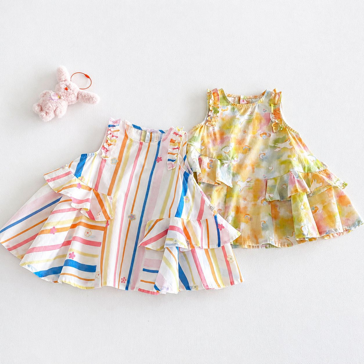 Children's Design Princess Summer Printed Rabbit Clothing Children's Dress