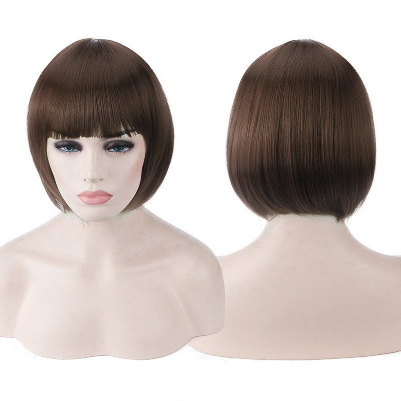 Women's Daily Color Sheath Short Shoulder Straight Cos Wig
