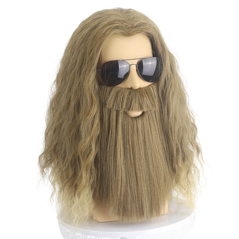 Halloween Anime Reunion Thor Beard Head Cos Wig