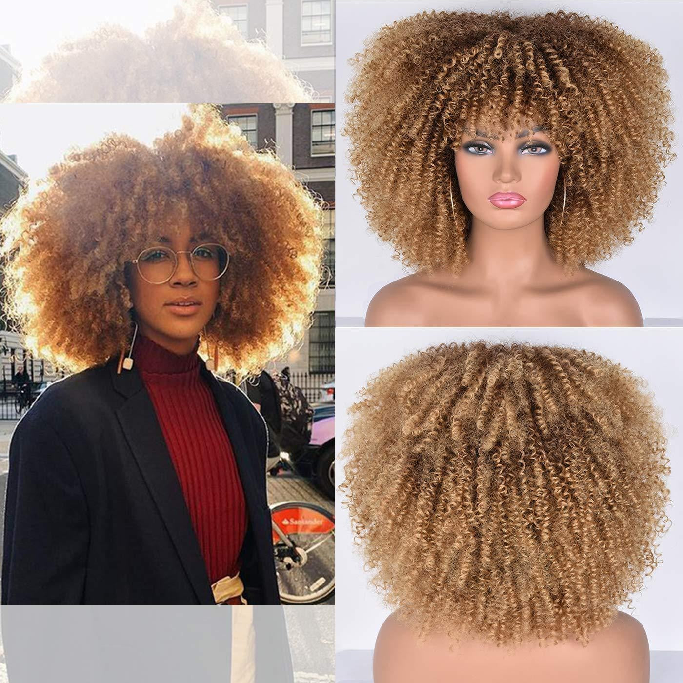 African Wigs With Small Female Chemical Wig Short Curly Hair