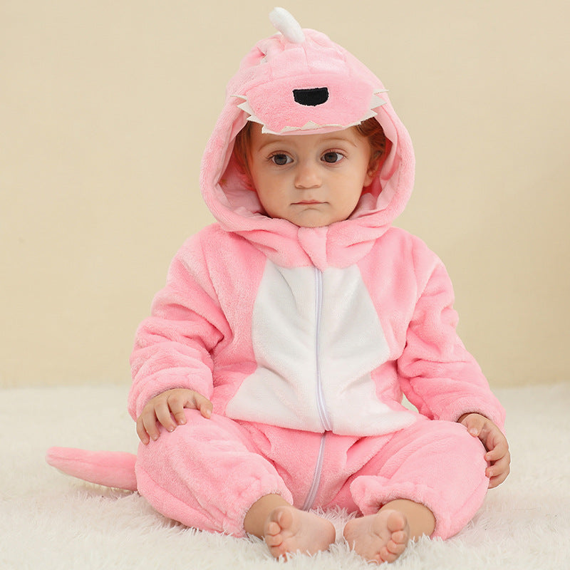Children's Flannel Crawling Infant Jumpsuit Performance Wear Jumpsuit, Climbing Suit