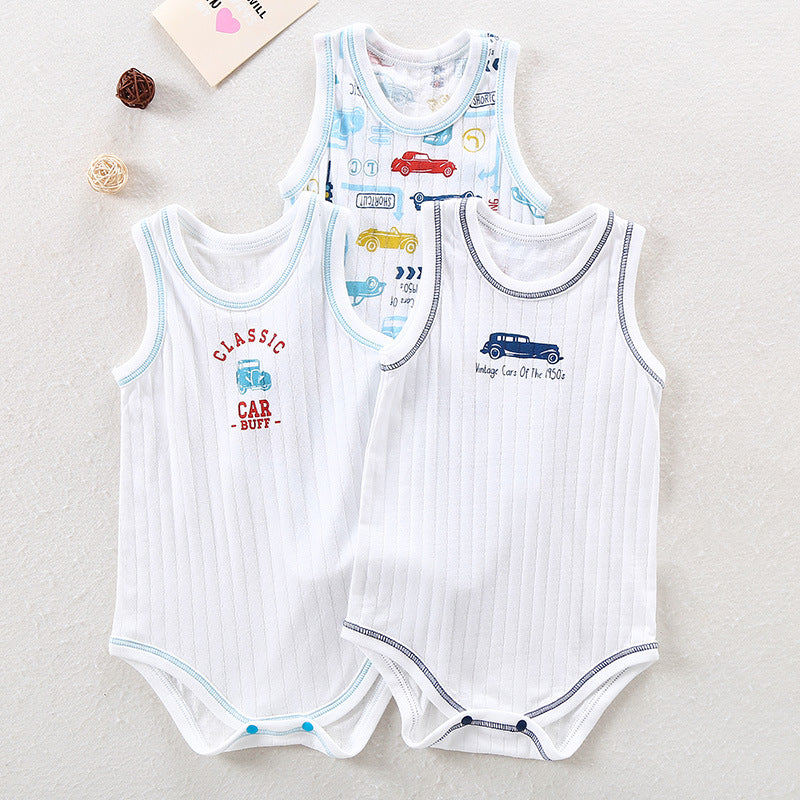 Children's Pieces 2 Packs Starting From Jumpsuit Short Sleeve Born Triangle Jumpsuit, Climbing Suit