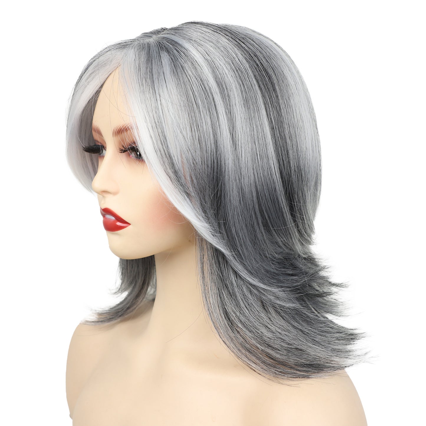 Women's Cover Chemical Fiber Rose Net Gradient Long Straight Wig