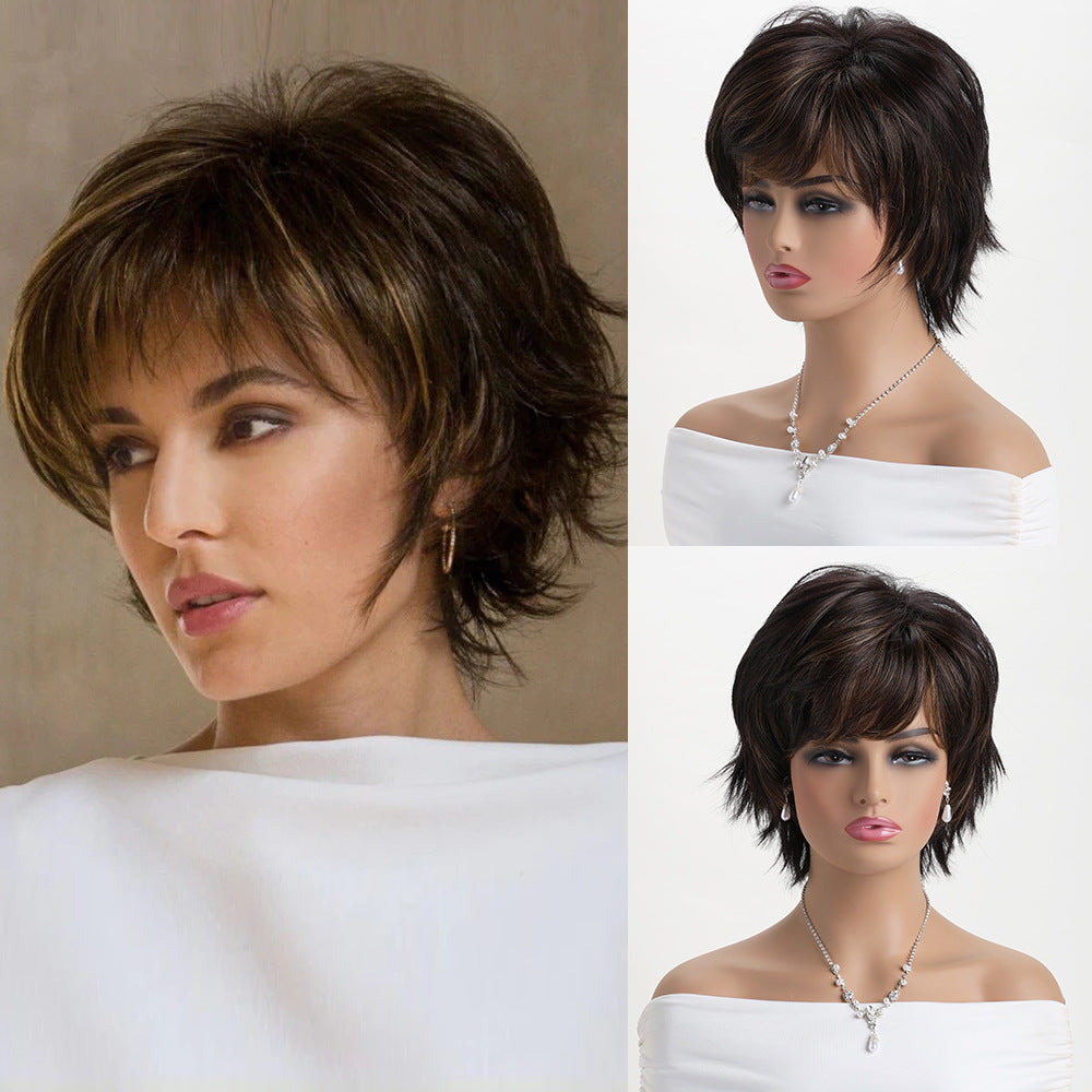 Trendy Classic Women's Fashion Chemical Fiber Wig Short Curly Hair