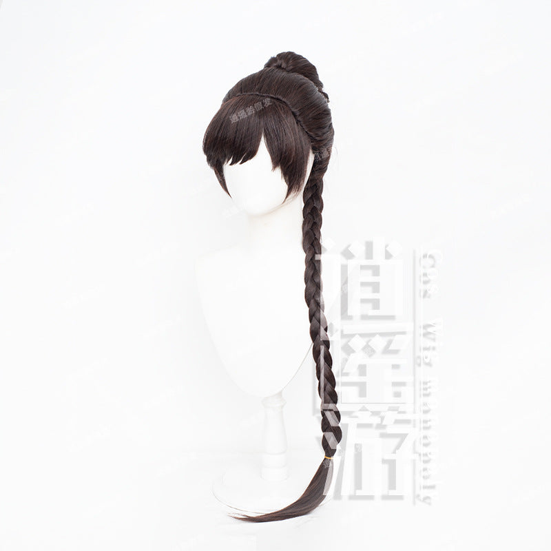 Continent Tiger Clip Twist Braid Ponytail Cos Wig