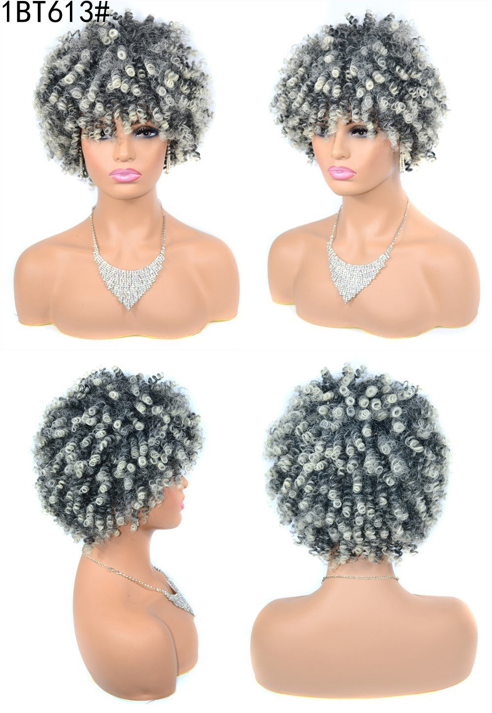 Winkle Head Cover Fluffy Afro African Popular Wig Short Curly Hair