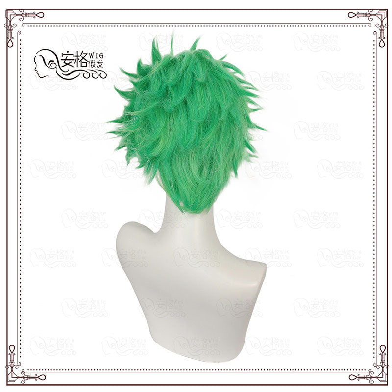 One Piece Pirate Hunter Green Algae Real Hair Wig
