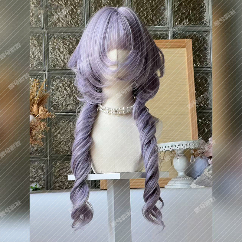 Women's Hair Curly Two-dimensional Temperament Repair Head Wig Long Curls