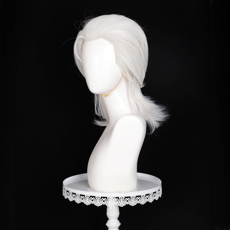 Silk Convex Hero Super Top Big Back Sier White Cos Wig