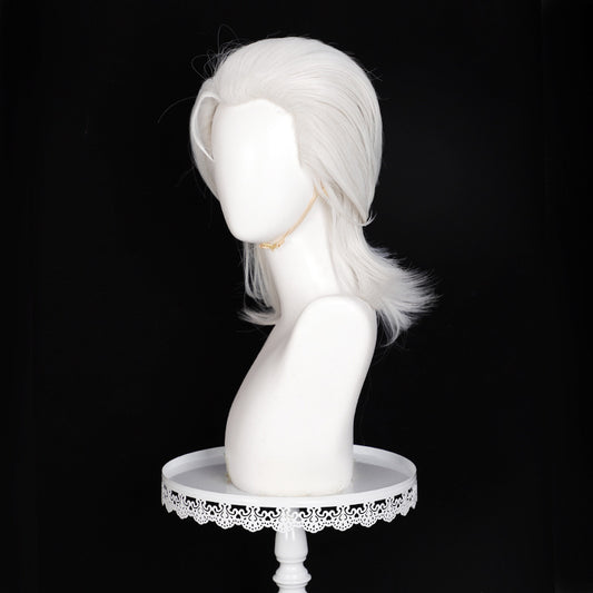 Silk Convex Hero Super Top Big Back Sier White Cos Wig