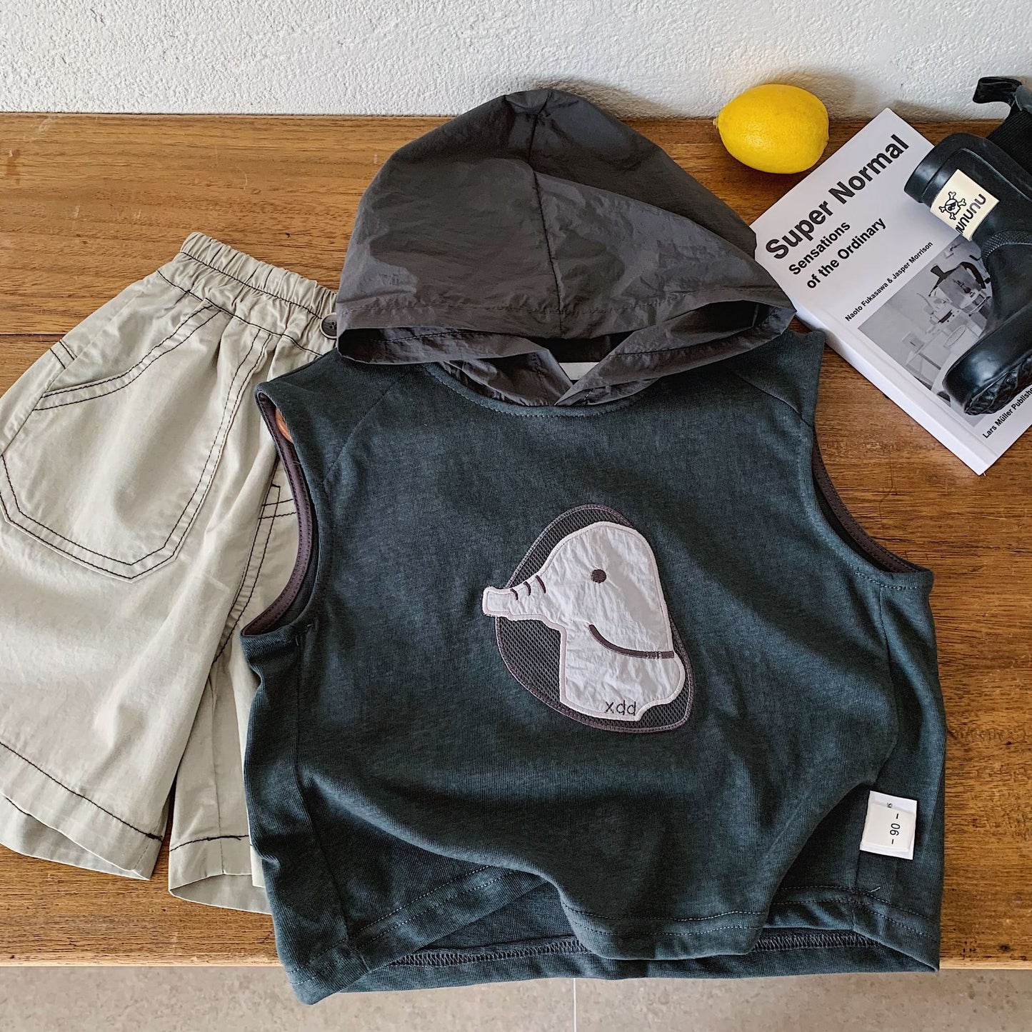 Children's For Boy Summer Korean Style Hoodie Vest Western Children's T-shirt