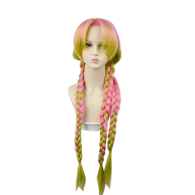 Women's Glass Gradient Color Twist Braid Cartoon Cos Wig