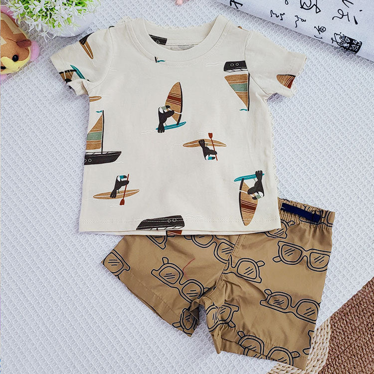 Short-sleeved Shorts Lace Summer Fashion Clothes Children's Suit
