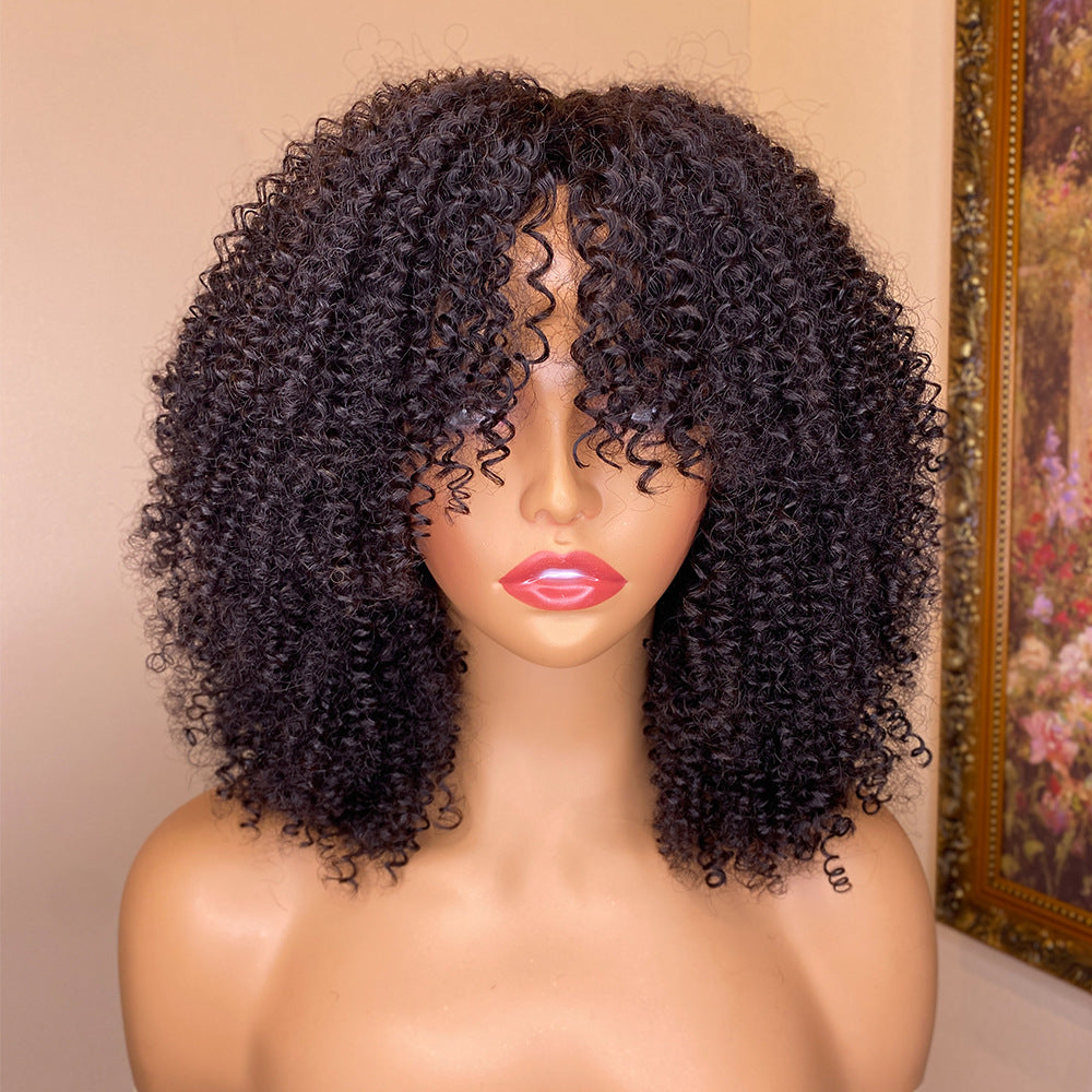 Chopsticks Roll No Piece Cover Human Real Hair Wig