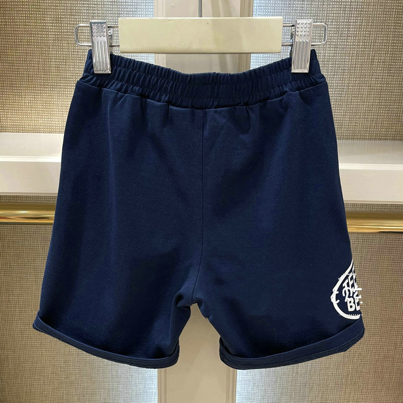 Korean Style Little Bear Summer Pure Knitted Casual Sports Shorts Children's Pants