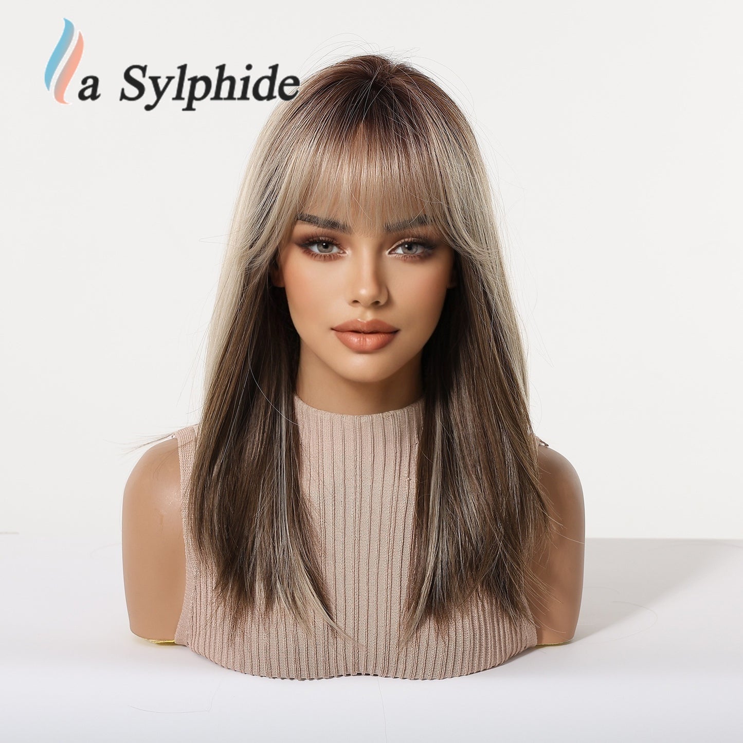 Simulation Fiber Gradient Fashion High Skull Wig Long Curls