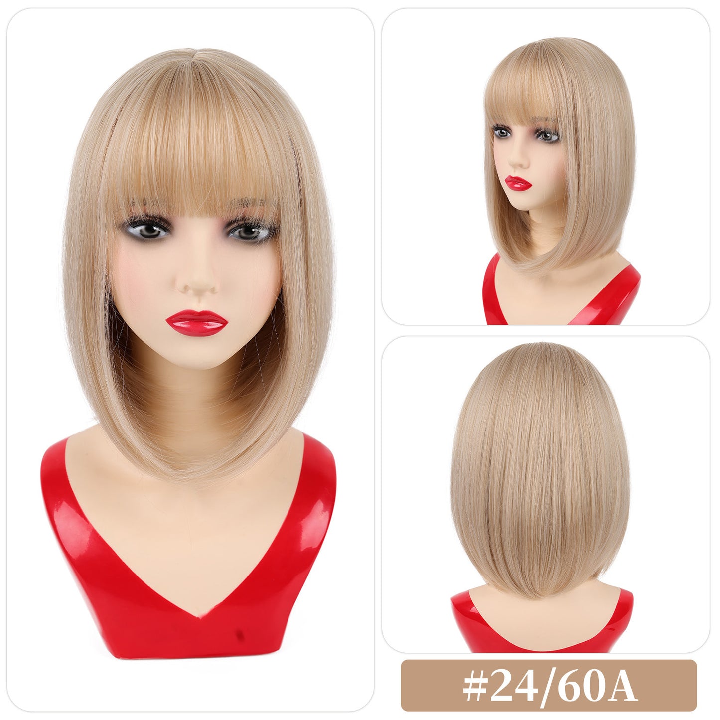 Whole Female Collarbone Length Haircut Wave Wig Short Straight Hair