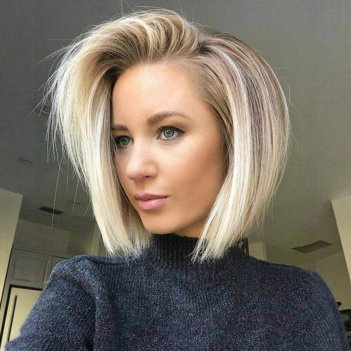 Female Gradient Color Fiber Rose Net Wig Short Straight Hair
