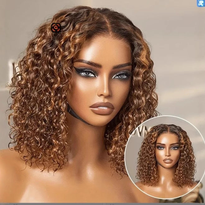 Small Curly Fluffy African Fashion Front Wig Long Curls
