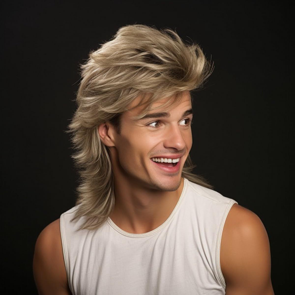 Men's Anchovy Generation Rock Shawl Curly Hair Festival Party Men's Wig