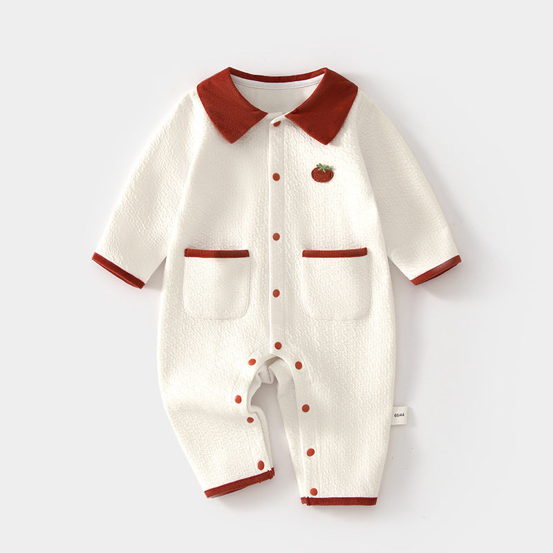 Children's Jumpsuit Born Boneless Soft Wool Romper Jacquard Infant Wear Jumpsuit, Climbing Suit