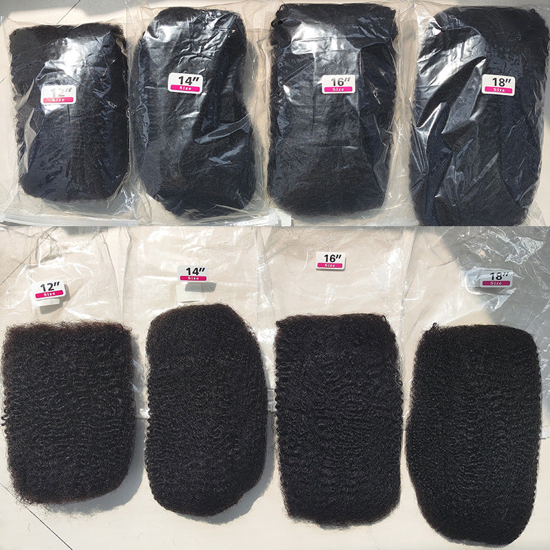 Glamorous Creative Afro Human Crochet Pack Real Hair Wig