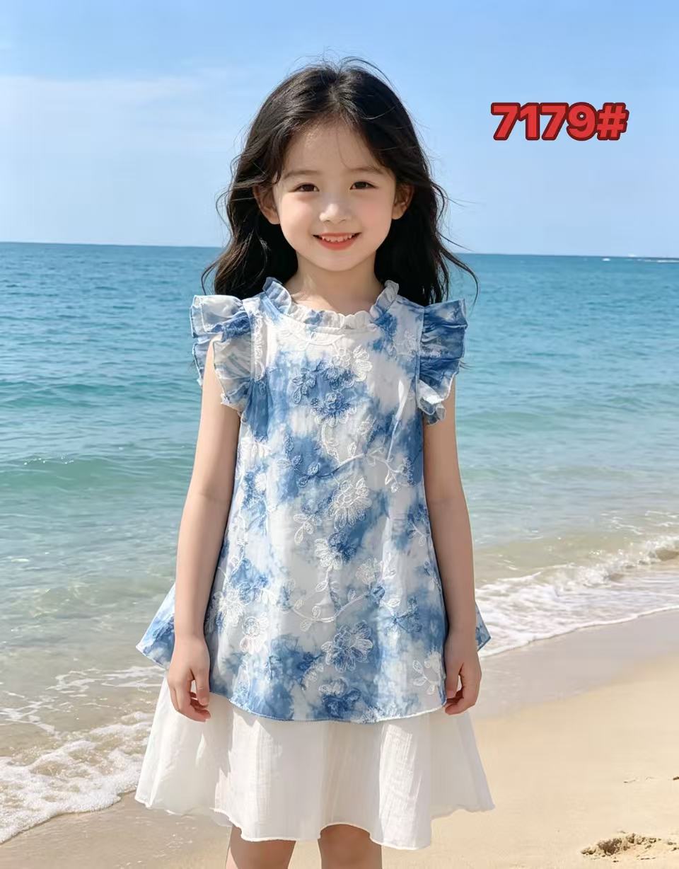 Summer Chinese Style Ethnic Radix Plant Handmade Western Frog Button Children's Dress