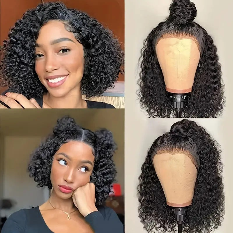 Fashion Front Lace Small Coil Steel Roll Wig Short Curly Hair
