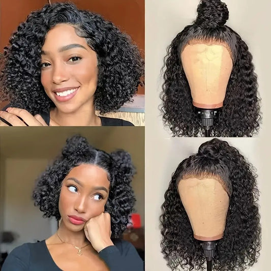 Fashion Front Lace Small Coil Steel Roll Wig Short Curly Hair