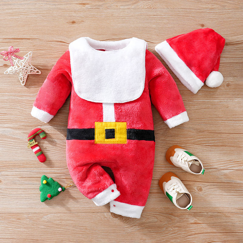 Winter Flannel Jumpsuit Cartoon Fleece-lined Going Out Jumpsuit, Climbing Suit