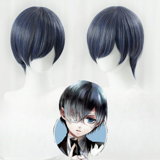 Black Butler Charles Fandom Haine Blue Gray Cos Wig