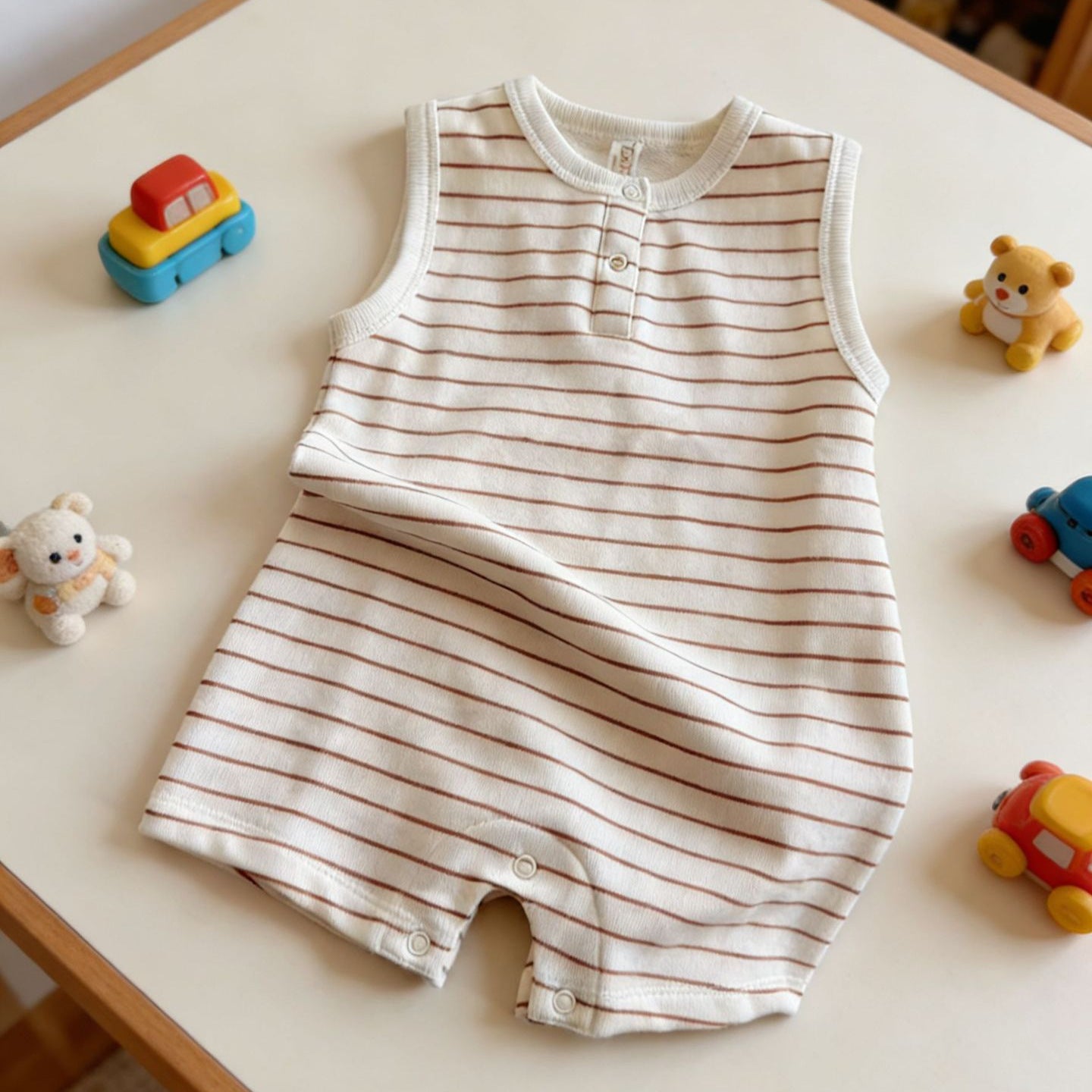 Women's & Men's Summer Sleeveless Striped Jumpsuit Boys Thin Jumpsuit, Climbing Suit