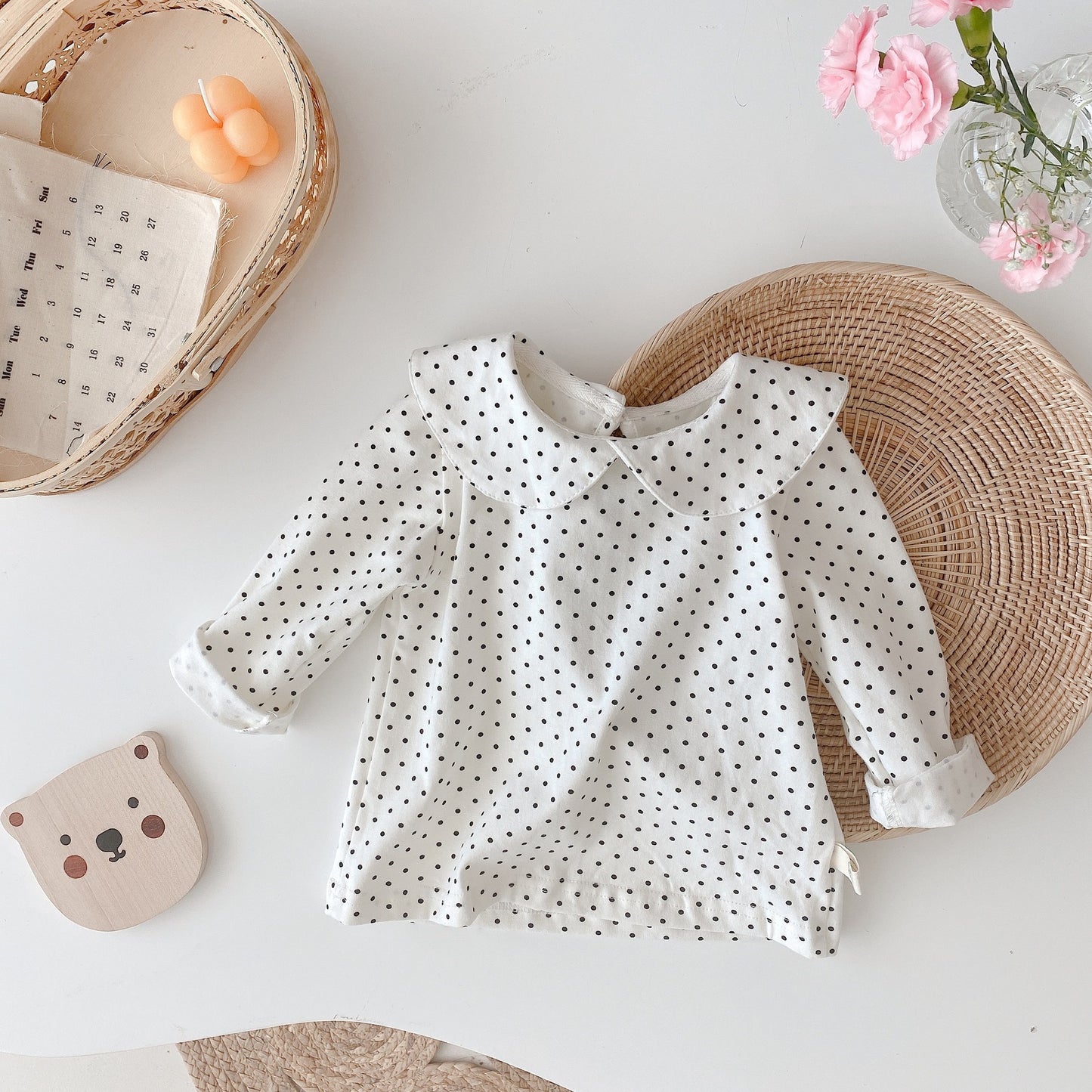 Children's Doll Shirt Small Left Right Spring Western Style Children's T-shirt