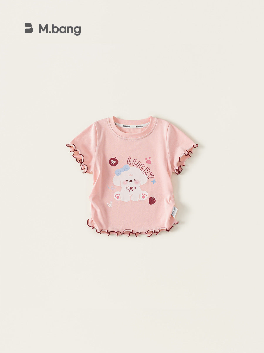 Children's Top Round Neck Short Sleeve Cartoon Children's T-shirt