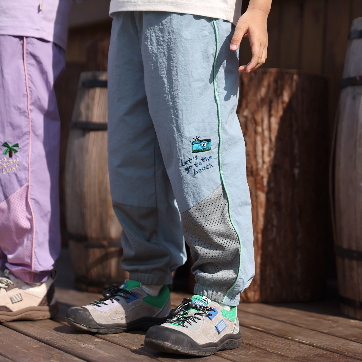 Children's Summer Wrinkle Feeling Track Class Ankle Children's Pants