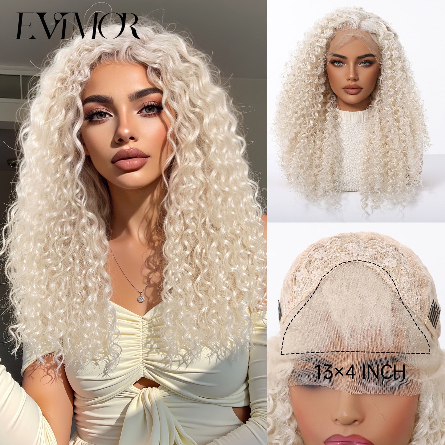 Small Curly Forehead Lace Mid-length Hair Wig Long Curls