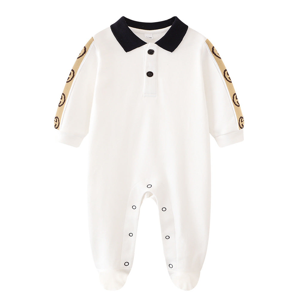 Wear Pure Cotton Rompers Handsome Born Boy Long Sleeve Romper Jumpsuit, Climbing Suit